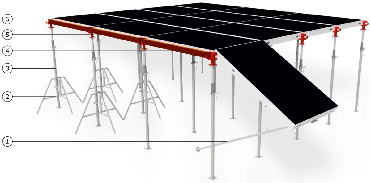 Slab Panel Formwork System - General view