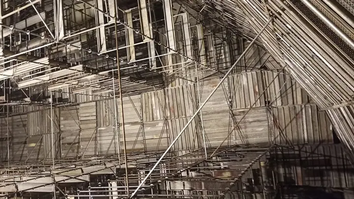 Thermal power plant boiler scaffolding