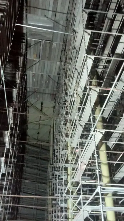 Thermal power plant boiler scaffolding